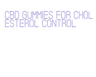 cbd gummies for cholesterol control