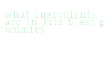 what ingredients are in keto blast gummies