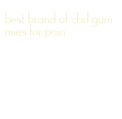 best brand of cbd gummies for pain