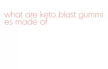 what are keto blast gummies made of