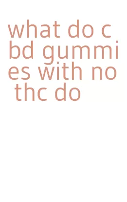what do cbd gummies with no thc do
