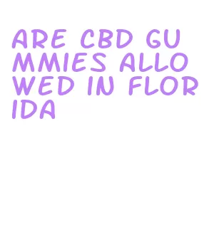 are cbd gummies allowed in florida