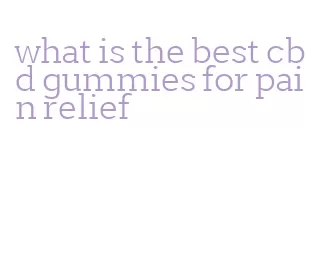what is the best cbd gummies for pain relief