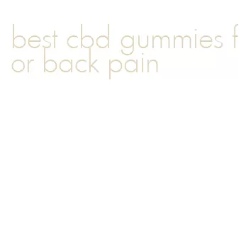 best cbd gummies for back pain