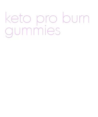 keto pro burn gummies