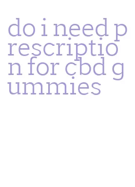do i need prescription for cbd gummies