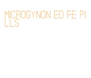 microgynon ed fe pills