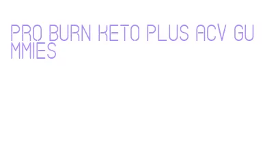 pro burn keto plus acv gummies