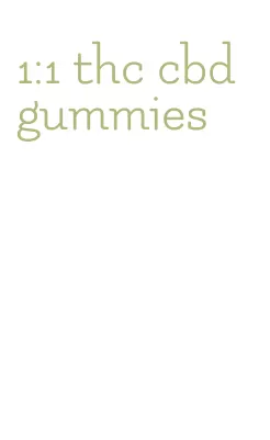 1:1 thc cbd gummies