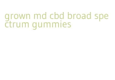 grown md cbd broad spectrum gummies