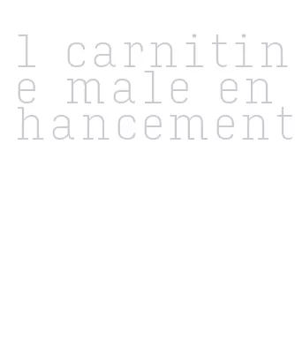 l carnitine male enhancement