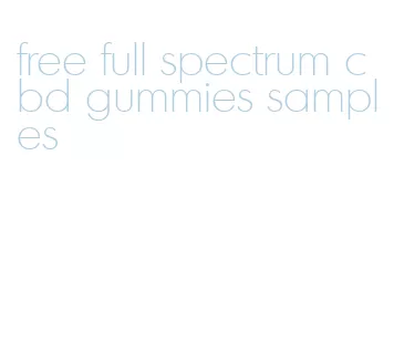 free full spectrum cbd gummies samples