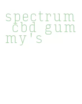 spectrum cbd gummy's