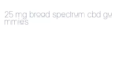 25 mg broad spectrum cbd gummies