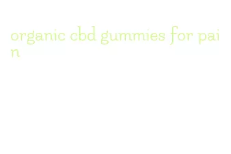 organic cbd gummies for pain