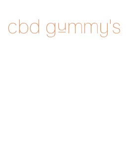 cbd gummy's