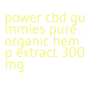 power cbd gummies pure organic hemp extract 300mg