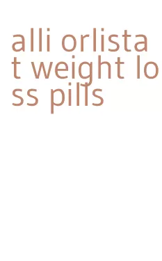 alli orlistat weight loss pills