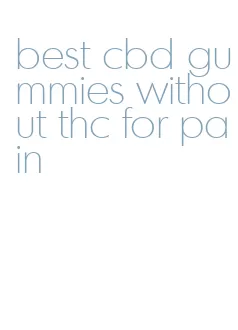 best cbd gummies without thc for pain