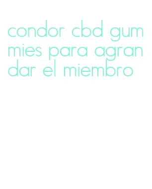 condor cbd gummies para agrandar el miembro